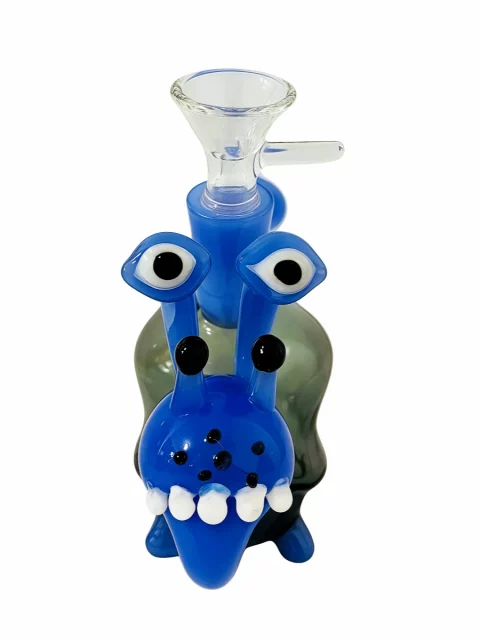 5″ Cute Blue Snail Glass Bubbler 5" Cute Blue Snail Glass Bubbler