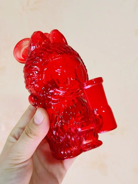 Cute Glass Labubu Bubber Bong Dab rig