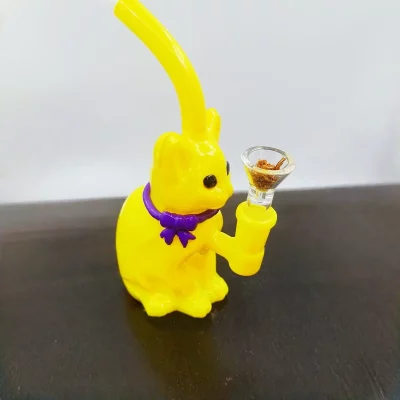 6.5" Cute Yellow Cat Dab Rig