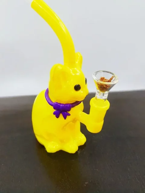 6.5" Cute Yellow Cat Dab Rig