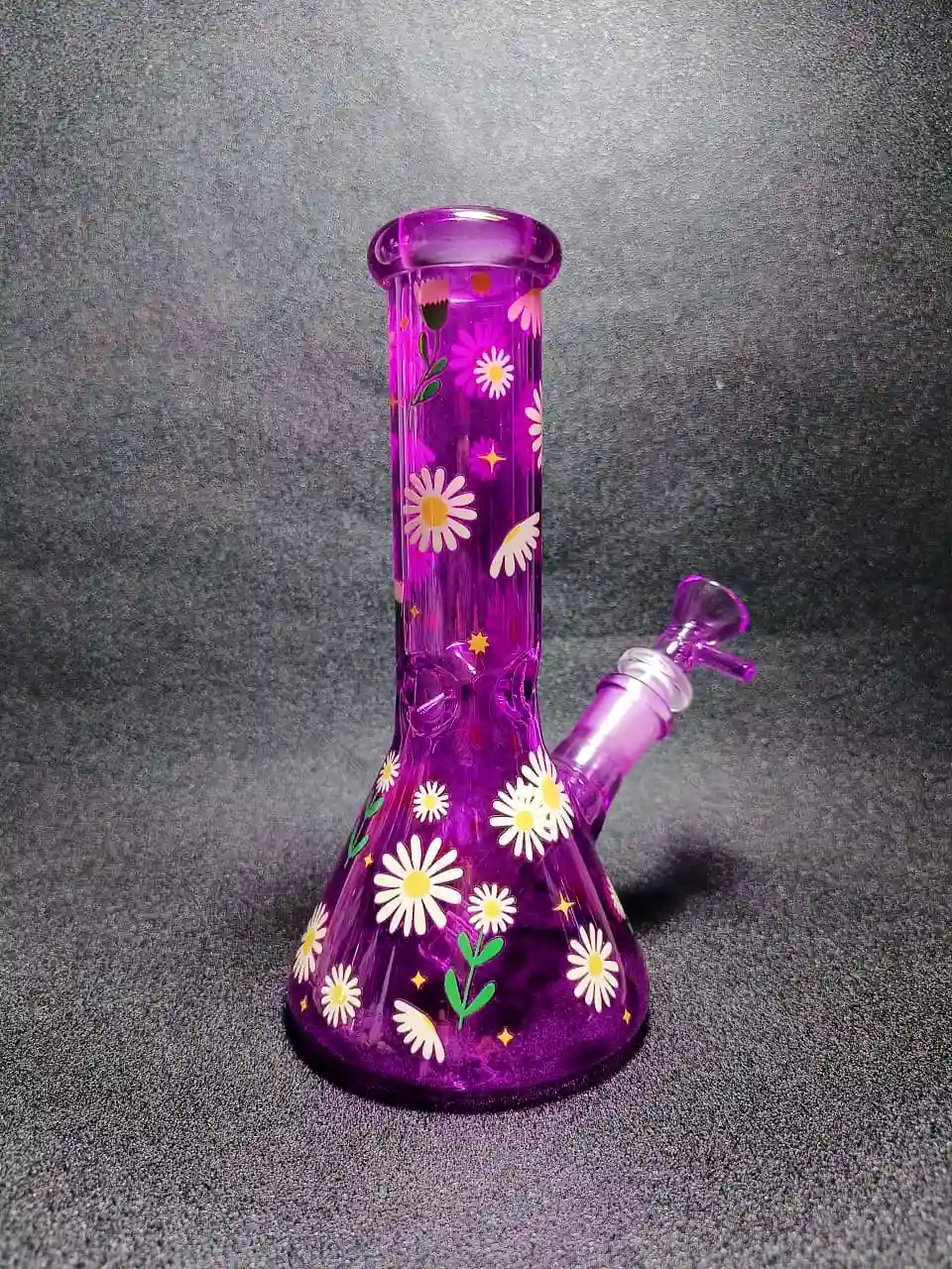 Daisy Dream Purple Daisy Flower Beaker Glass Bong