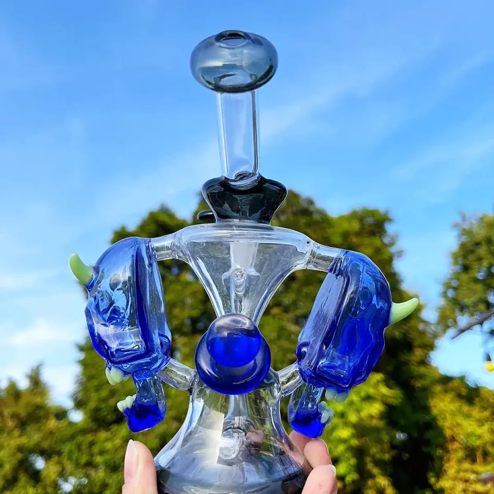 5" Demon Skull Cool Glass Bong/Dab Rig