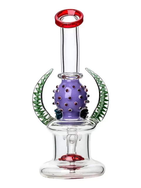 10" Desert Cactus Wig Wag Horns Glass Bong