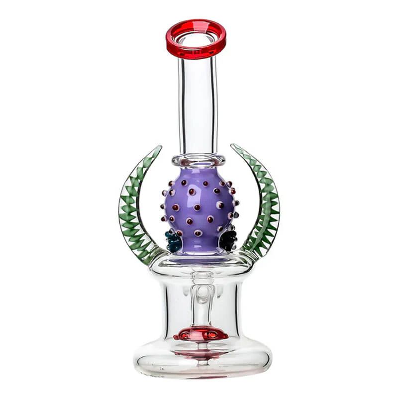 10" Desert Cactus Wig Wag Horns Glass Bong