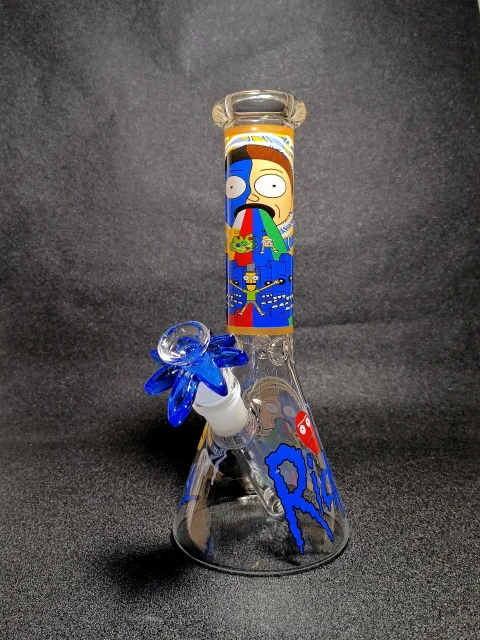 Dimensional Rift Morty Sci-Fi Beaker Glass Bong