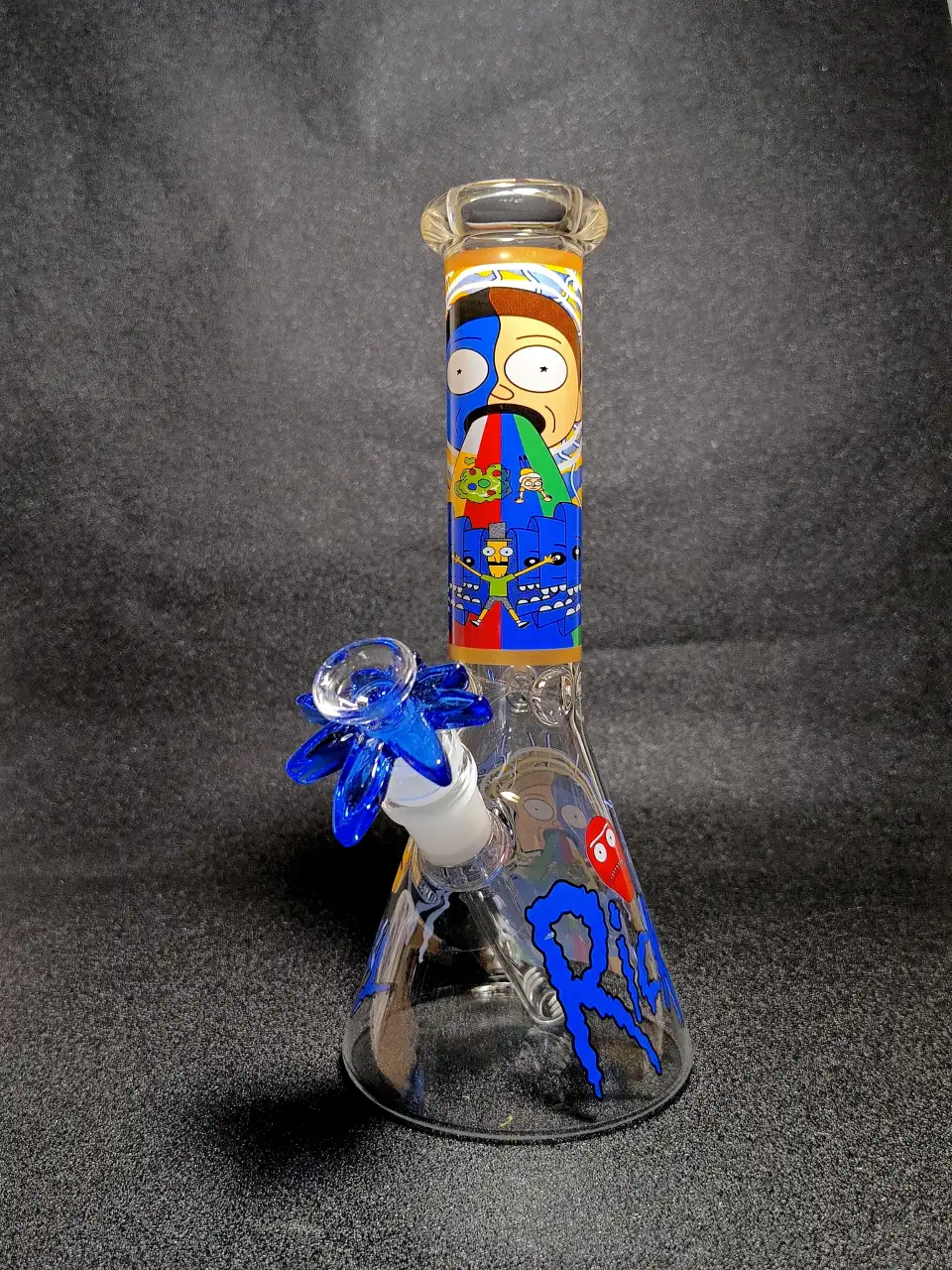 Dimensional Rift Morty Sci-Fi Beaker Glass Bong