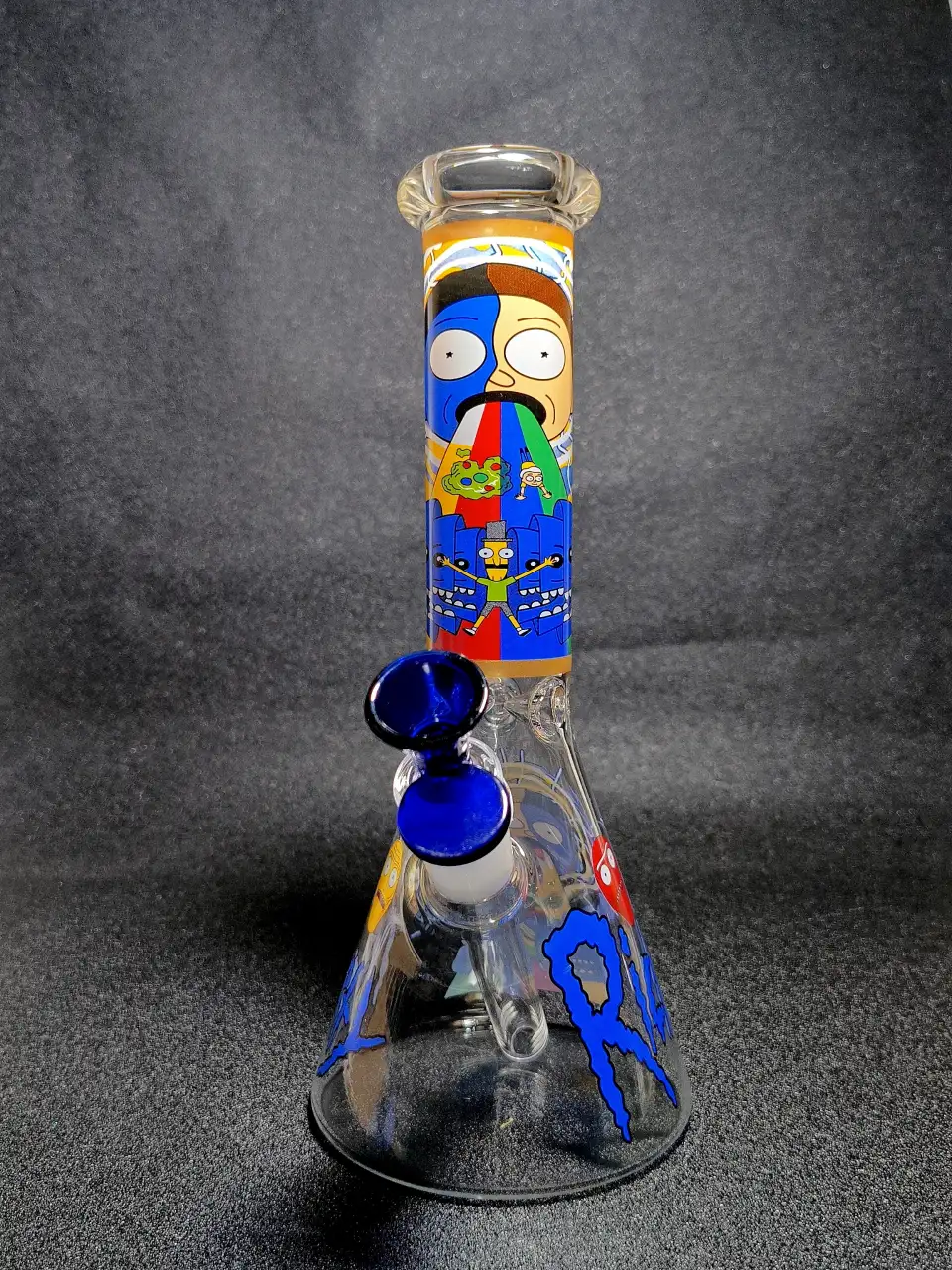 Dimensional Rift Morty Sci-Fi Beaker Glass Bong
