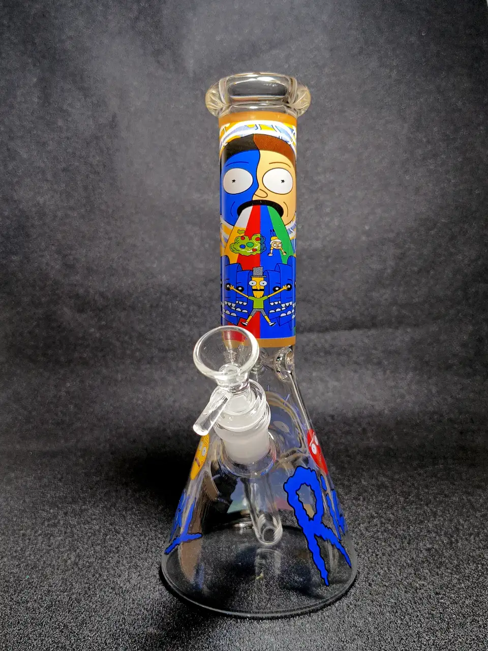 Dimensional Rift Morty Sci-Fi Beaker Glass Bong