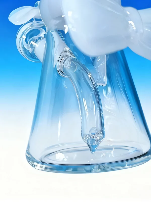 7″ Doll-Inspired Glass Bong with White Bow Accents