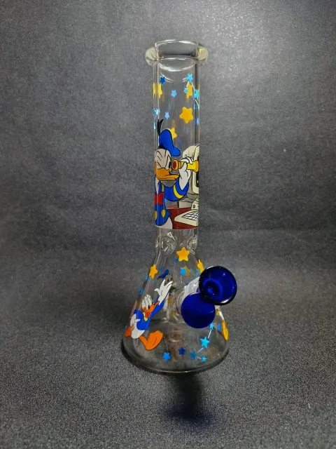 10" Donald Duck Sailor Adventure Star Beaker Glass Bong