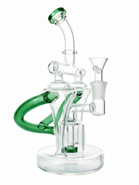 8″ Double-Barreled Disc Percolator Glass Bong 8" Double-Barreled Disc Percolator Glass Bong