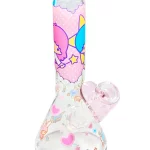 8" Dreamy Starry Little Twin Stars Beaker Glass Bong