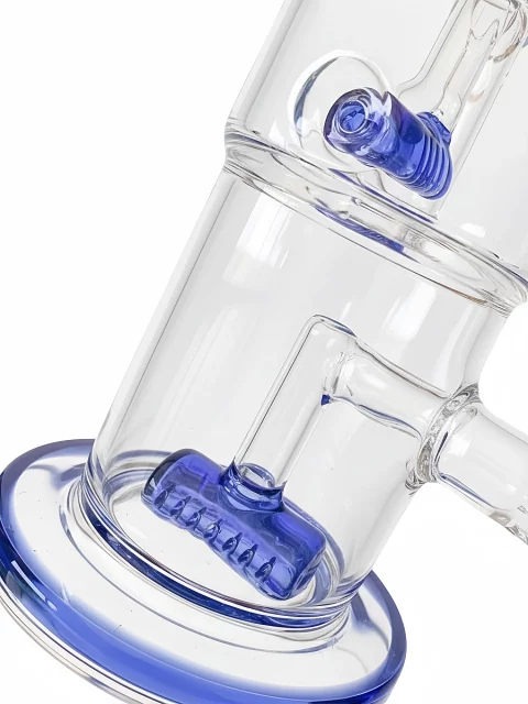 9″ Dual Chamber Inline Perc Glass Bong 9" Dual Chamber Inline Perc Glass Bong