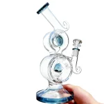 10" Dual Turbine Chamber Recycler Glass Bong