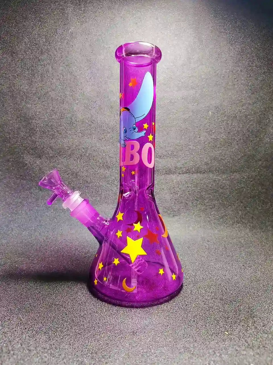 10" Dumbo Inspired Purple Beaker Glass Bong