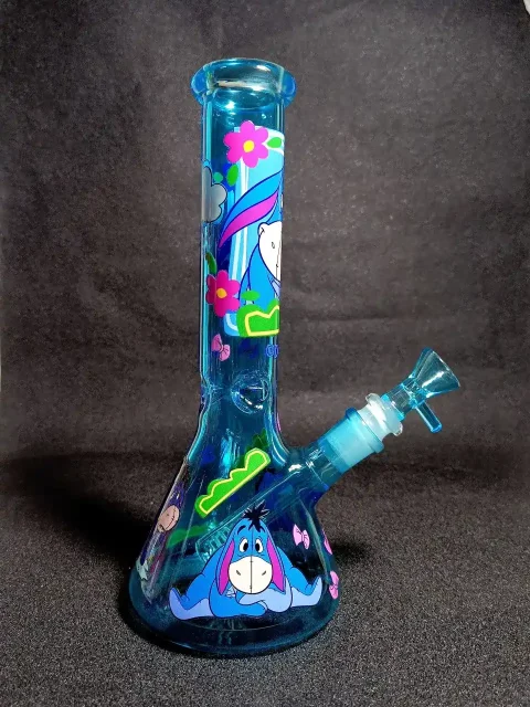 Eeyore Disney Winnie the Pooh Blue Sky Beaker Glass Bong Eeyore Disney Winnie the Pooh Blue Sky Beaker Glass Bong