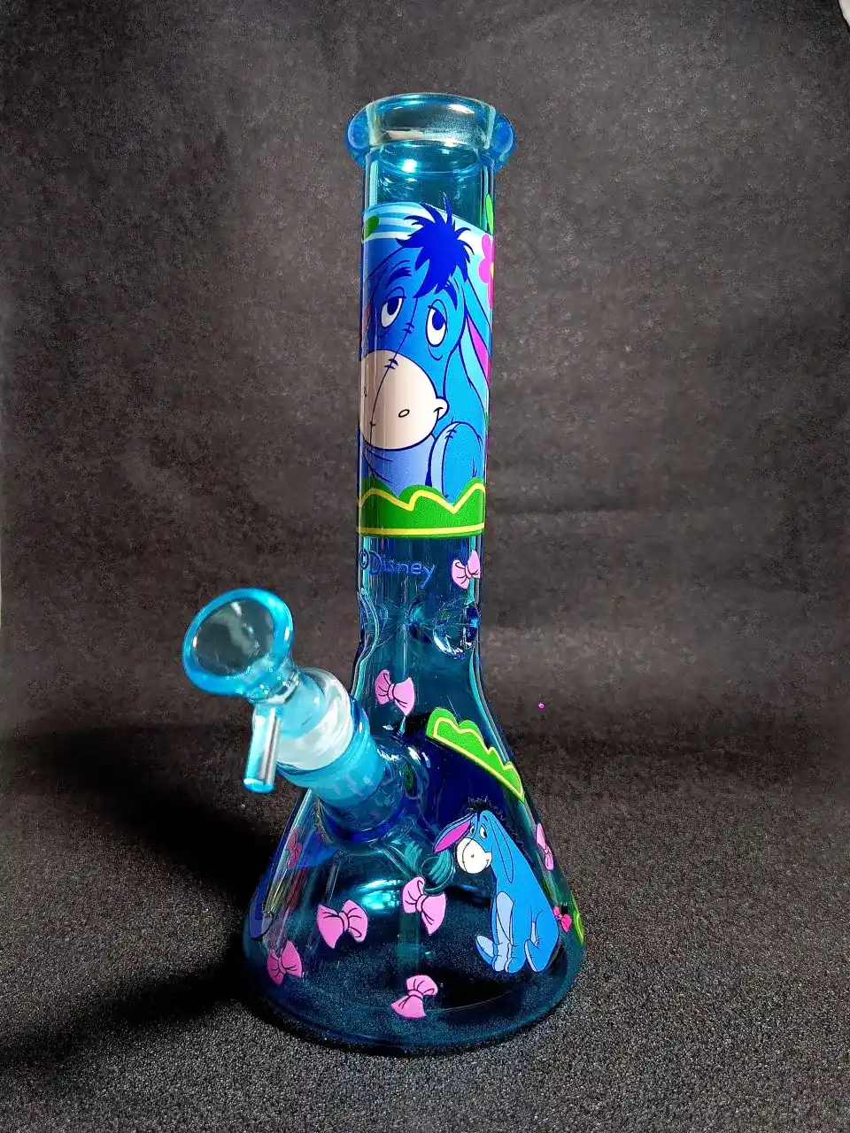 Eeyore Disney Winnie the Pooh Blue Sky Beaker Glass Bong