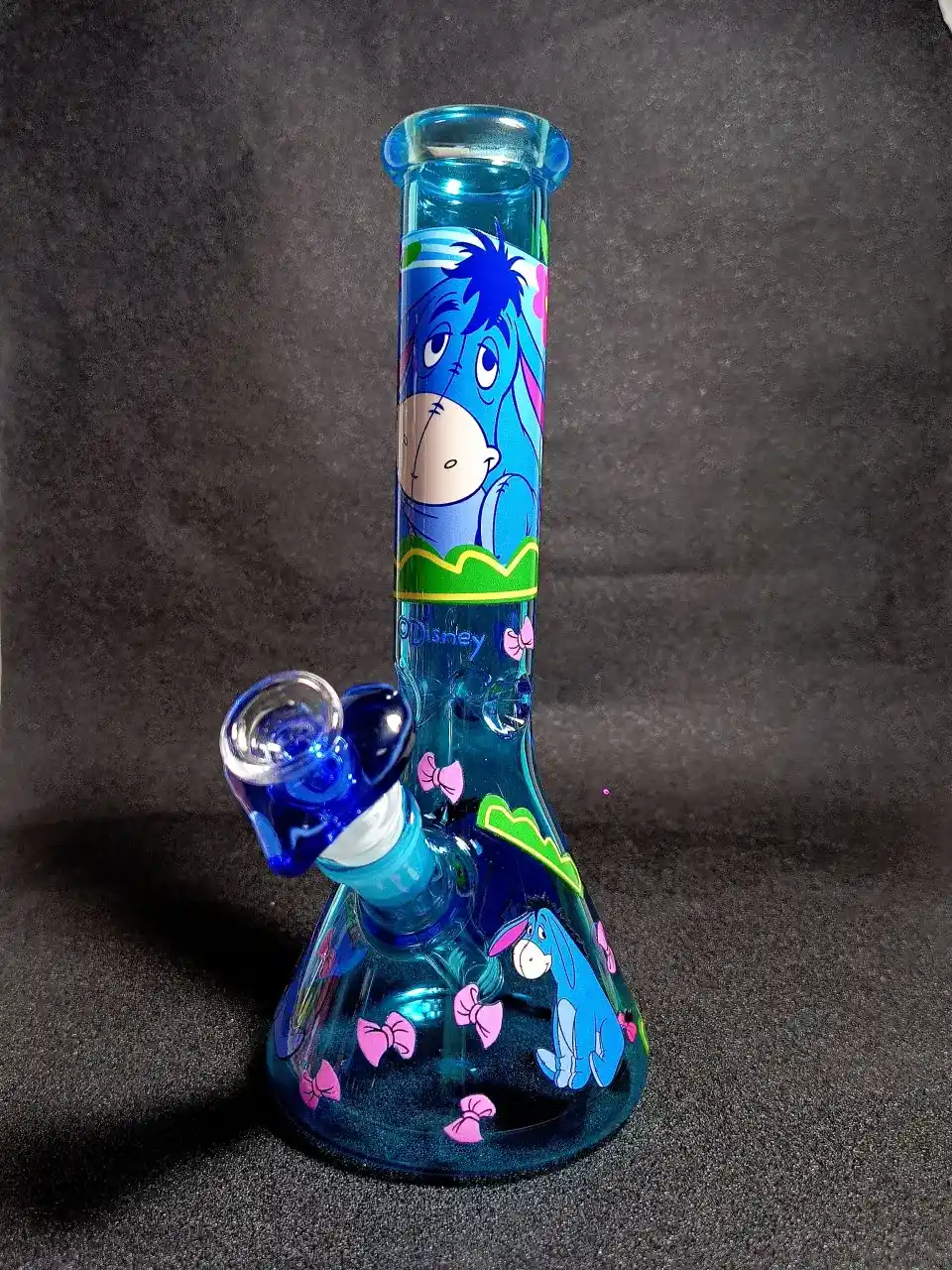 Eeyore Disney Winnie the Pooh Blue Sky Beaker Glass Bong