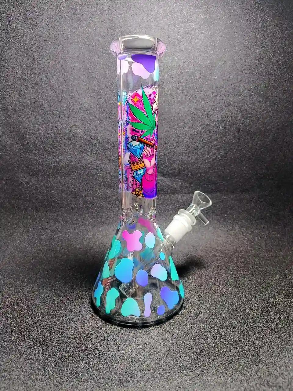 10" Elsa Frozen Queen 420 Ice Flow Beaker Bong
