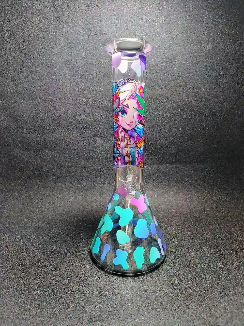 10" Elsa Frozen Queen 420 Ice Flow Beaker Bong