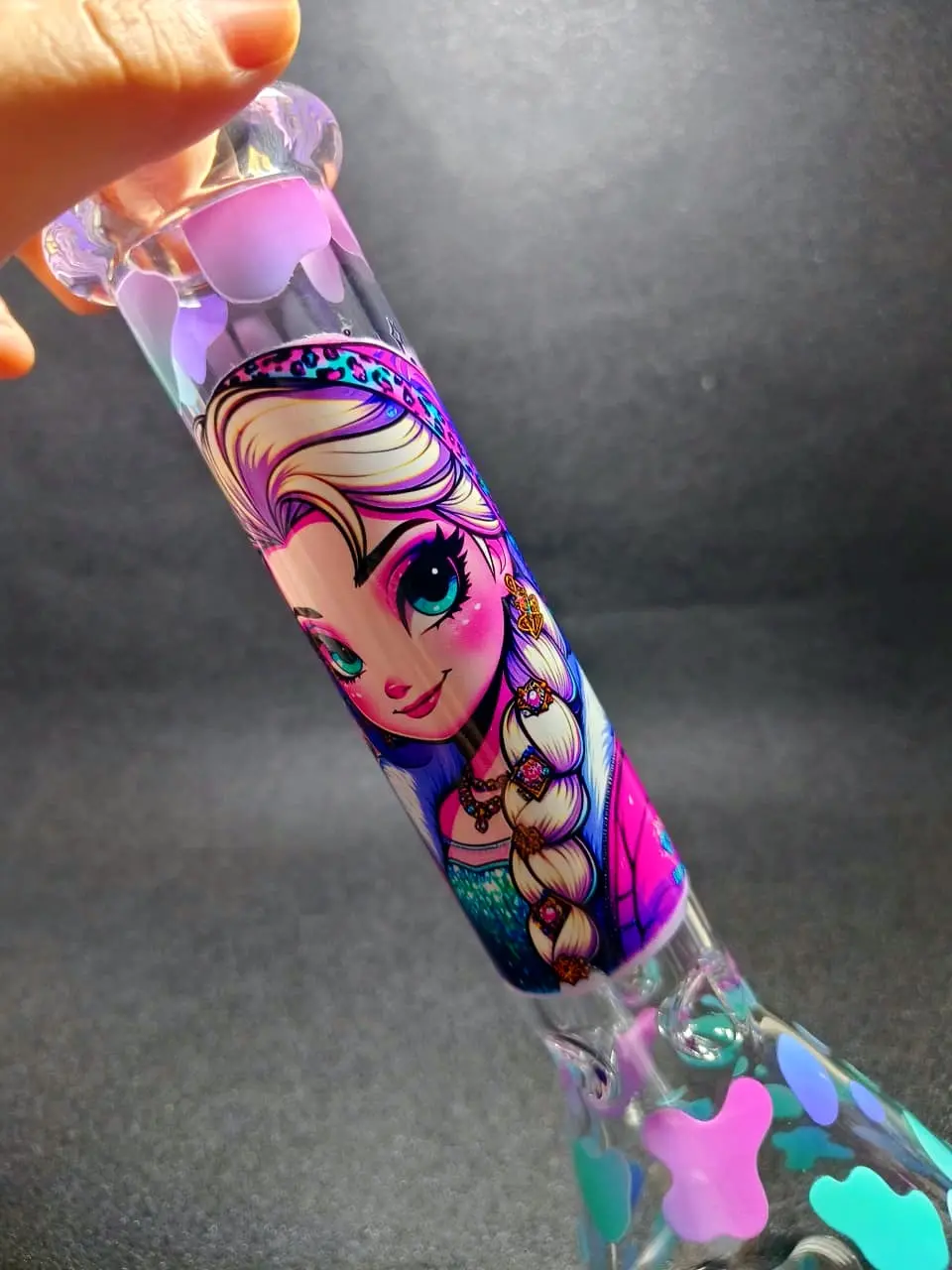 10" Elsa Frozen Queen 420 Ice Flow Beaker Bong