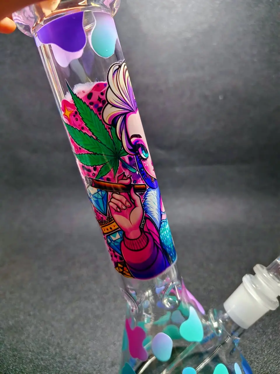 10" Elsa Frozen Queen 420 Ice Flow Beaker Bong