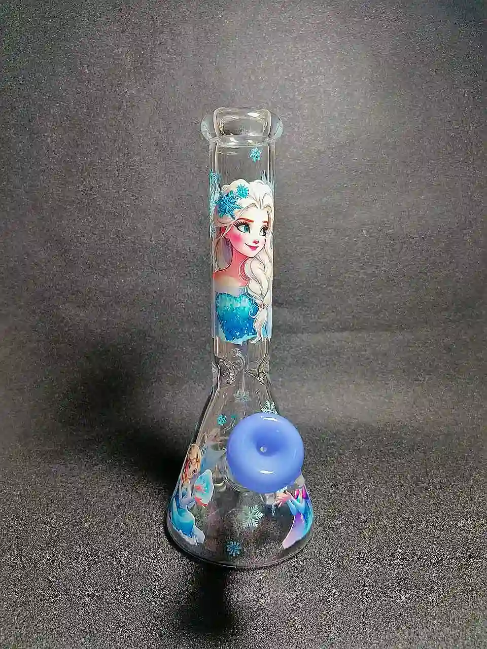 Elsa Snowflake Beaker Glass Bong