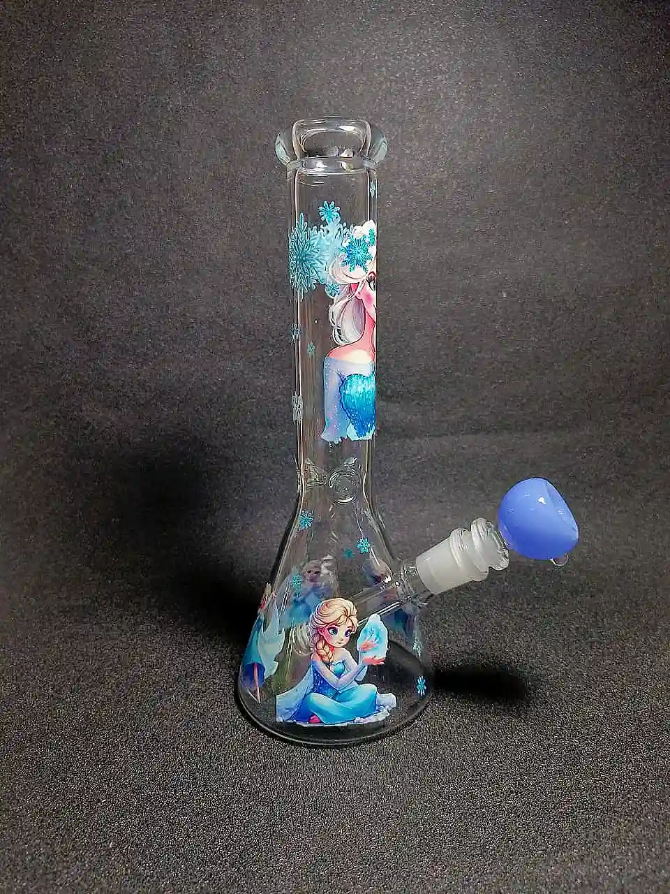 Elsa Snowflake Beaker Glass Bong
