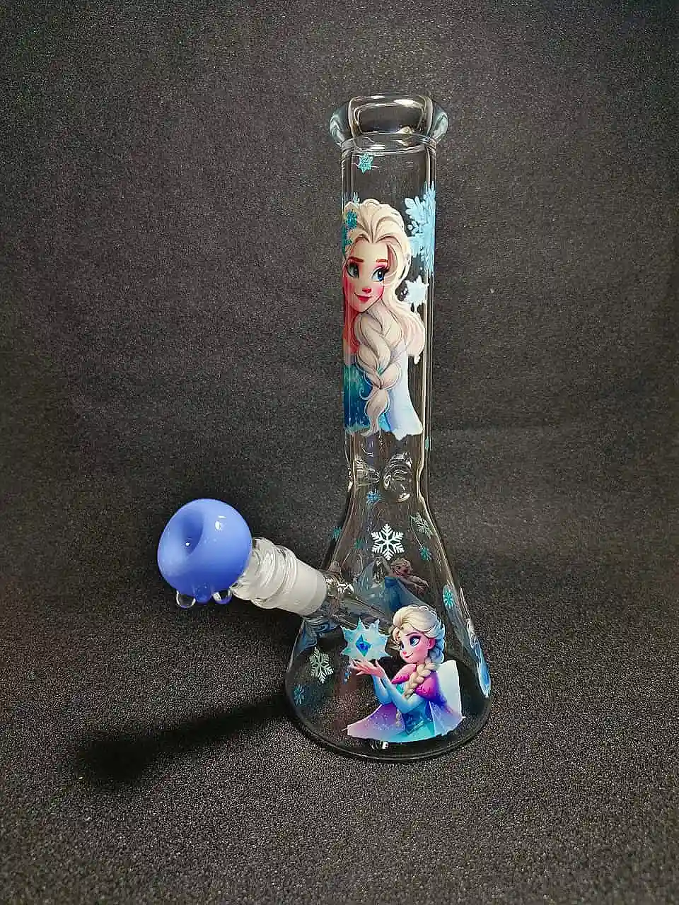 Elsa Snowflake Beaker Glass Bong