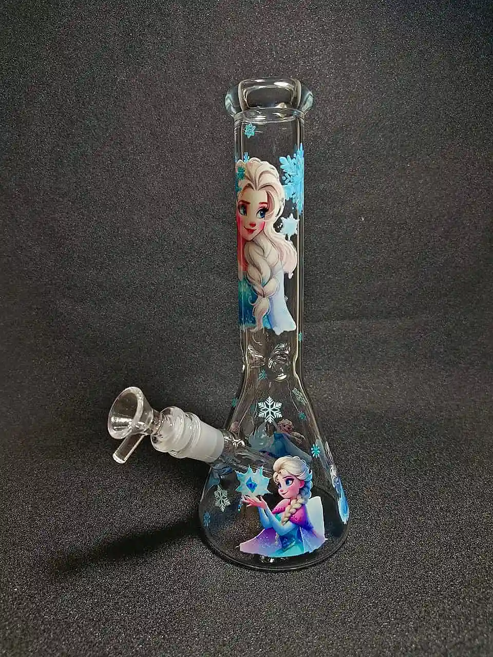 Elsa Snowflake Beaker Glass Bong