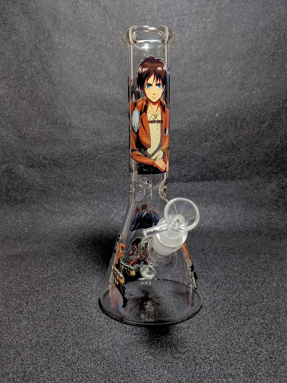 Eren Yeager Levi Ackerman Mikasa Attack on Titan Survey Corps Beaker Glass Bong