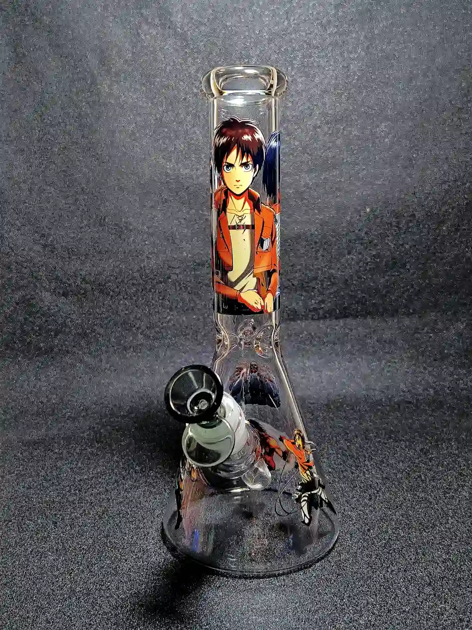 Eren Yeager Levi Ackerman Mikasa Attack on Titan Survey Corps Beaker Glass Bong