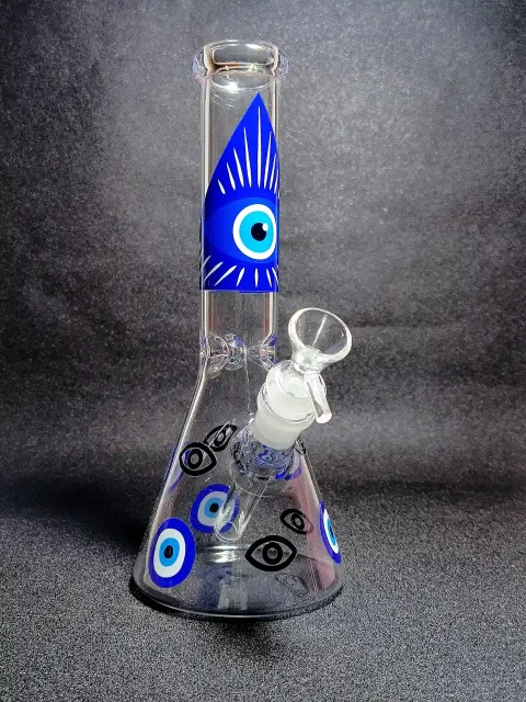 Evil Eye Mystic Blue Beaker Glass Bong