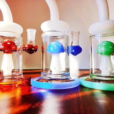 7" Fantasy Mushroom Mini Glass Bong