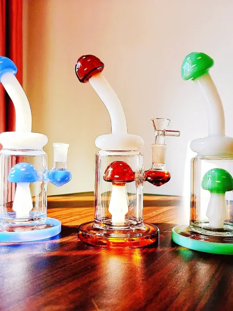 7" Fantasy Mushroom Mini Glass Bong