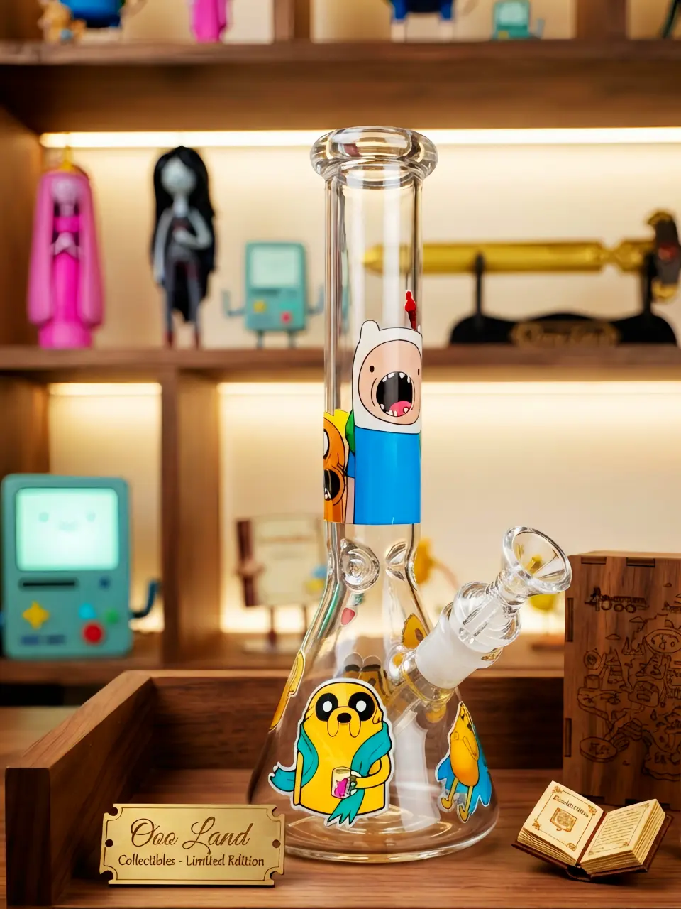 10" Adventure Time Finn & Jake Cartoon Beaker Glass Bong - Image 6