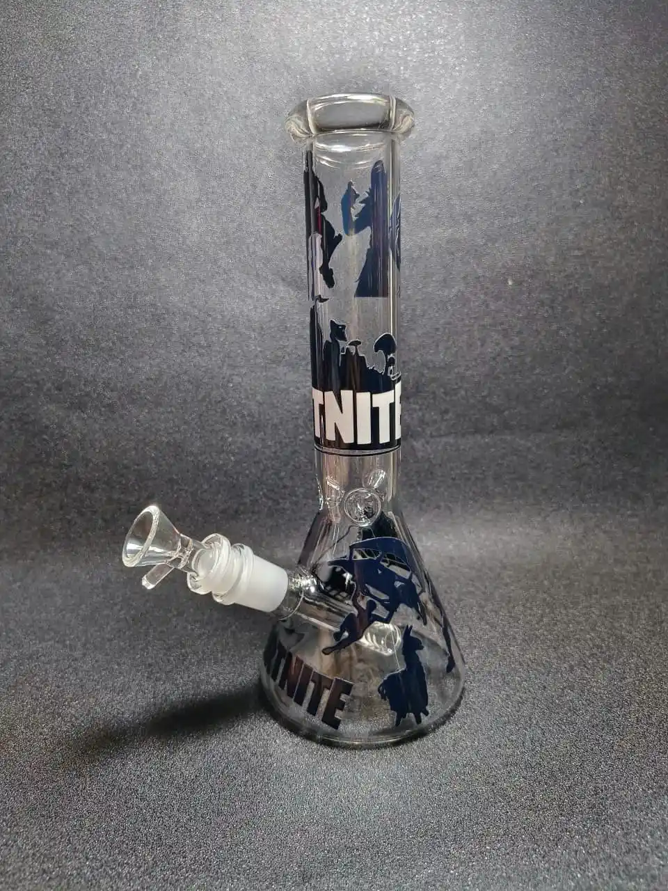 10" Fortnite Logo & Skydiving Beaker Glass Bong