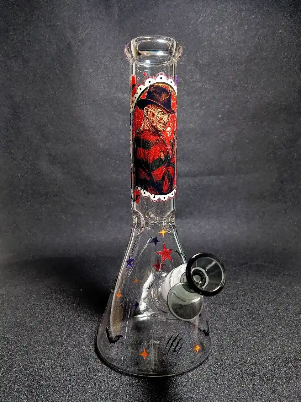 Freddy Krueger Nightmare Horror Claw Mark Beaker Glass Bong