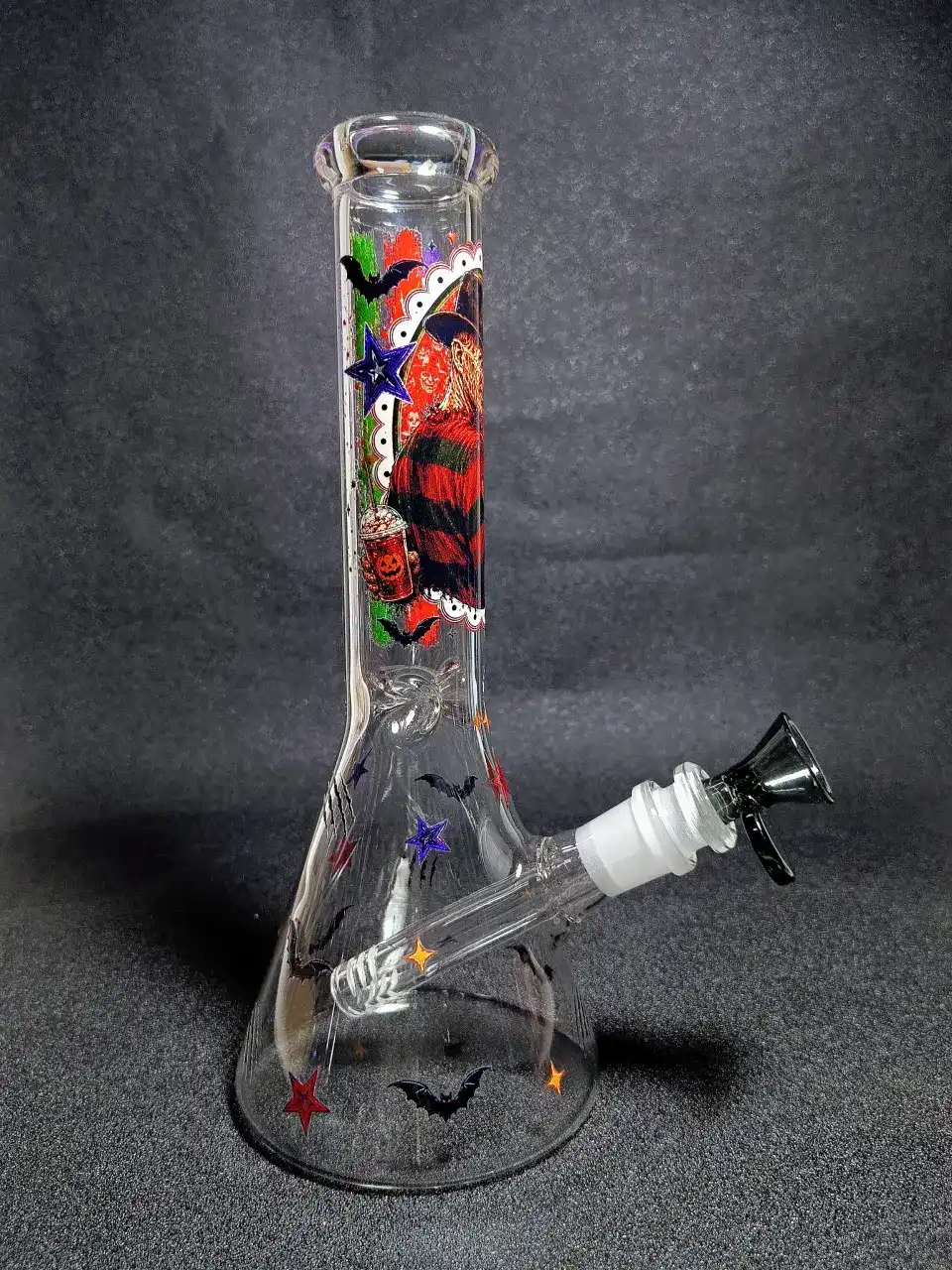 Freddy Krueger Nightmare Horror Claw Mark Beaker Glass Bong