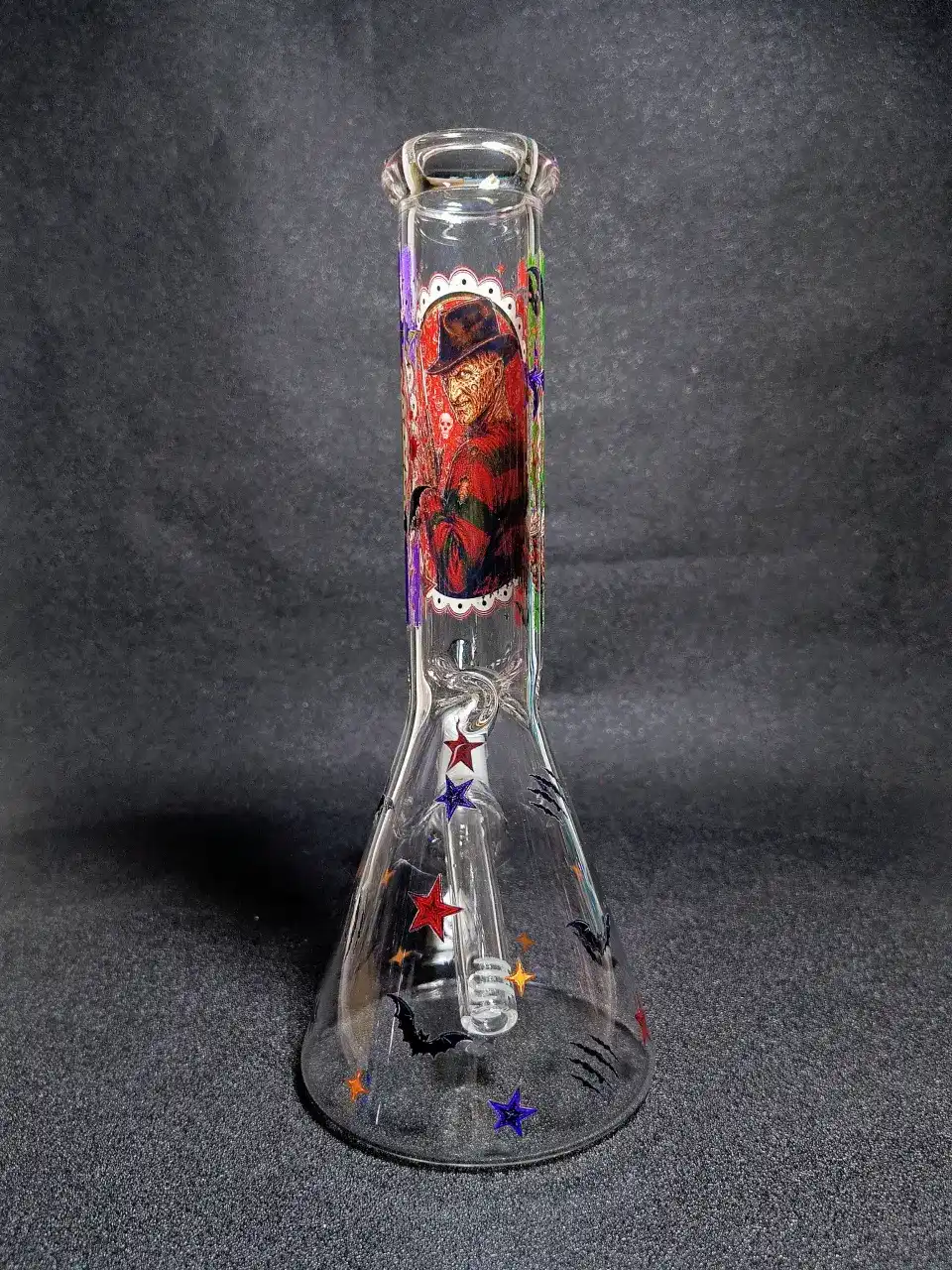 Freddy Krueger Nightmare Horror Claw Mark Beaker Glass Bong