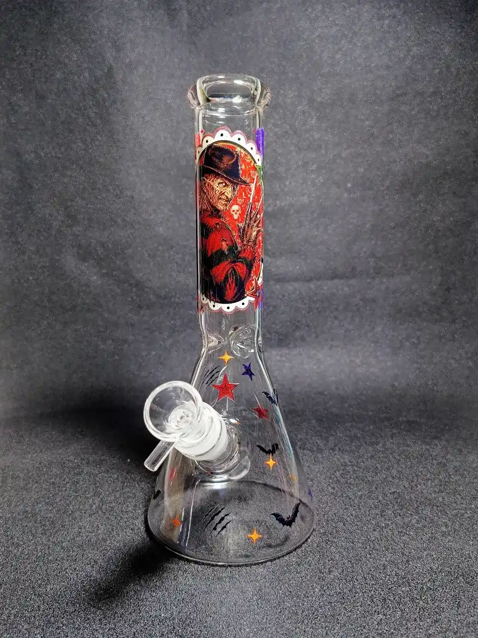 Freddy Krueger Nightmare Horror Claw Mark Beaker Glass Bong