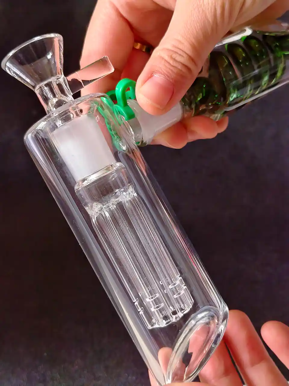 Freeze Pipe Glycerin Bubbler Pipe -Green