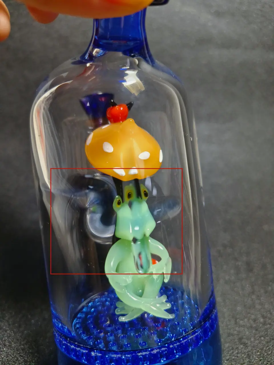 6" Frog Mushroom Miniature Forest Fantasy Glass Bong