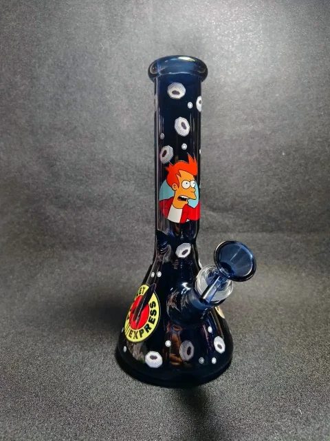 Futurama Fry, Bender & Leela Dark Beaker Glass Bong