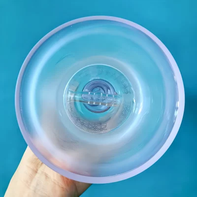8.6" Geometric Frosted Bong with Double Mouthpiece & Double Bowls