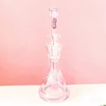 10" Swiss Perc Glass Bong with Artistic Hourglass Chamber