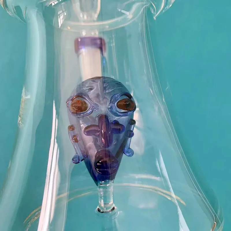 7.5" Bent Neck Glass Bong/Dab Rig with Alien Percolator - Image 5