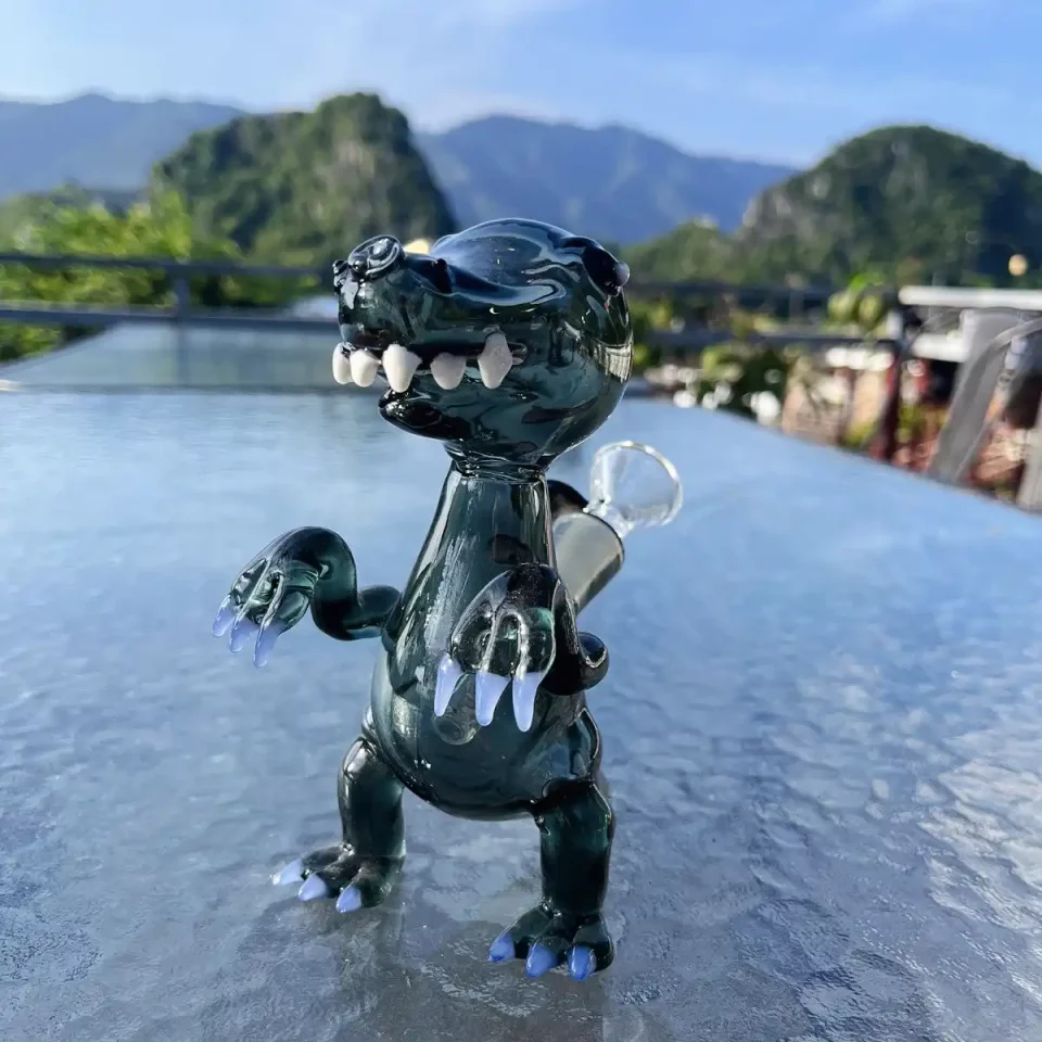 5" Glass T-Rex Dinosaur Mini Bong Bubbler