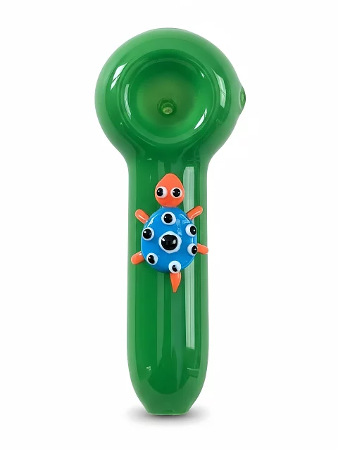 4.7" Glow-in-the-Dark Turtle Spoon Pipe