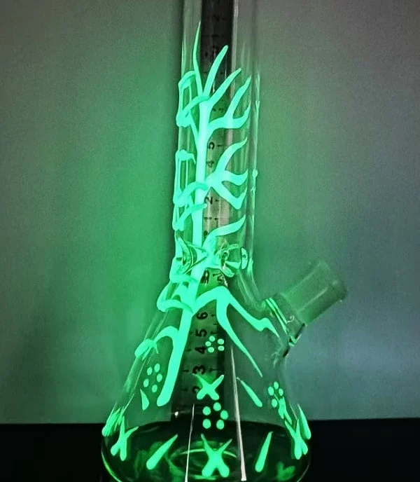 10.5" Glowing Grove Beaker Glass Bong